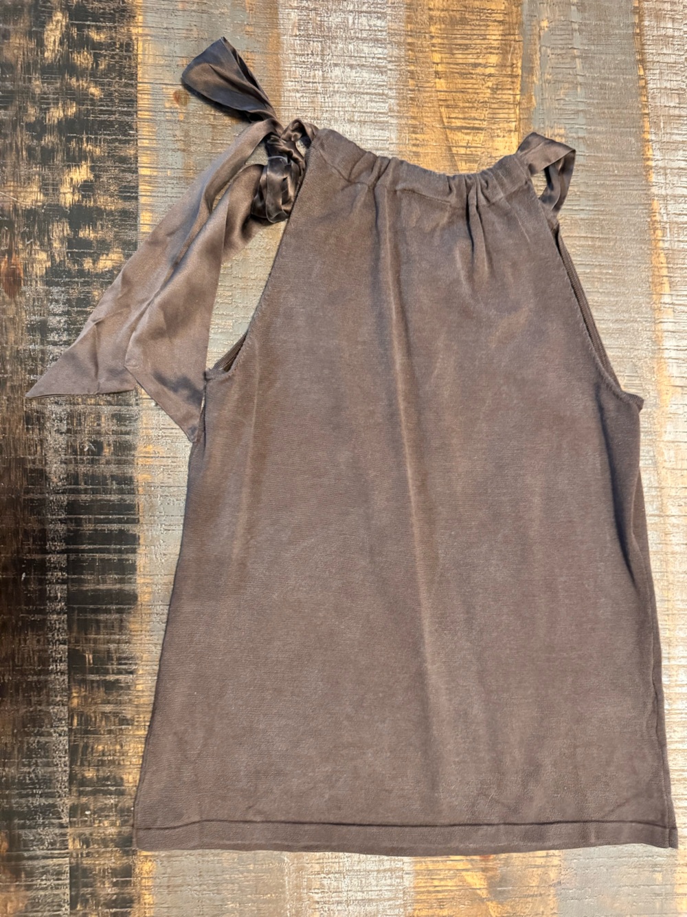 Ann Taylor Silk Blend Tank Blouse Size medium Mocha Color - Picture 4 of 4